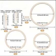 6pcs/1set Round Knitting Loom Set, DIY Crochet Wooden Threading Tool Set, Includes Multi-Functional Comb, Crochet Handmade Gift, Can Knit Round Wall Hangings, Wreaths, Earrings, Sewing Clothing Supplies - Multiple Styles - View 9