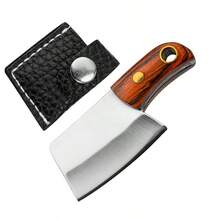 1pc Mini Knife Accessory, Can Be Used To Open Parcel Boxes, Also As Decorative Keychain/Leg Chain, Portable And Lightweight, Wooden Handle Stainless Steel Blade, Fun And Colorful, Includes Leather Case And Chain - Multicolor - View 13