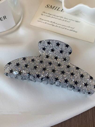 1pc Star Hair Clip Premium Exquisite Acetate Claw Clip Full Back Of Head Cute Clip For Women Ponytail Half-Up Hair Claw