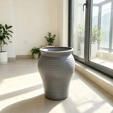 Chậu cây cao cổ với vân cổ điển - phù hợp cho cây bàng Singapore, trầu bà lá xẻ, lan và các loại cây trong nhà khác; chậu cây đặt sàn lớn dùng trong nhà. - A - Xem 3