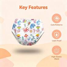 Toddler Potty Training Underwear Car Space Fruit Vegetable Animal Print Baby Toilet Training Shorts - Multicolor - View 7