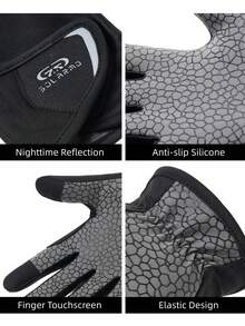 Equestrian Sports Gloves, Touchscreen Anti-Slip Riding Gloves, Suitable For Outdoor Mountain Hiking, Cycling, Horse Riding - Multicolor - View 3