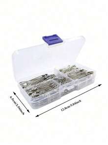 260/150/50/10pcs Multi-Size Metal Safety Pins, 5 Sizes (Includes 19mm, 27mm). Durable And Easy To Use. Suitable For Clothing Repair, Crafts, Document Organization, Decoration, Brooches, Badges And Keychains. Perfect For Daily Use, Valentine's Day And Weddings - Multicolor - View 4