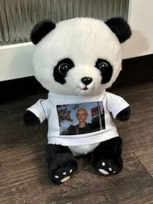 Custom Photo Filled Animal Personalized Panda Plush Doll, Cute Room Decor, Birthday Gift For Couples, Friends And Children - Multicolor - View 4