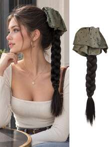 Polka Dot Claw Clip Braided Ponytail, Stylish Braided Ponytail Hair Accessory For Women, Perfect For Daily Looks, Weddings, Parties And Dates - Multicolor - View 8