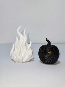 2pcs, Halloween Candle Holder + Pumpkin Head. Desktop Decoration, Candles Not Included. Suitable For Holiday And Home Gathering Decoration/Holiday Ornaments/Decorative Arts. Also A Great Gift For Others, Suitable For Christmas, Halloween And Other Occasions - Multicolor - View 9