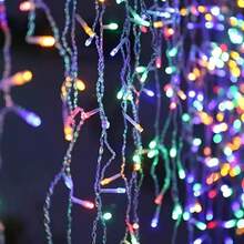 Multi-Mode Icicle Fairy String Lights 45/80/96/150 Lights Optional Battery Powered For Patio Porch Garden Wedding Halloween Christmas Bedroom Party Restaurant Holiday Decoration - Battery-powered Fairy Lights - View 3