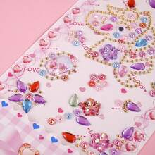 7pcs Crystal Gem Stickers, Suitable For Girls Performance, Self-Adhesive Acrylic Rhinestone Stickers, Princess Crown Floral Diamond Stickers, Applicable For DIY Crafts, Scrapbooking And Phone Decoration, Animal Shaped Stickers, Festival Theme Stickers - Multicolor - View 12