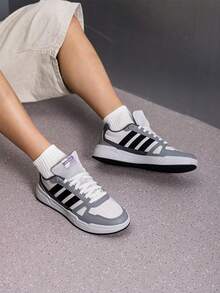 Adidas Men's & Women's LITE BALLER Casual Retro Colorblock Skate Shoes For Daily Wear HQ9336 - Light Grey/No. 1 Black - View 3