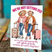OBOVAY Birthday Card For Fun Women - "We're Not Getting Older/We've Just Experienced Side Effects" - Birthday Greeting Card, Creative Gift For Fun Women - A - View 4