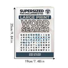 22 Page Christmas Large Print Word Search Puzzle NoteBook For Seniors And Adults,Multiple Styles Available,No Pen Include - Rectangle - View 12