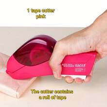 1pc Plastic Tape Dispenser, No Battery Required, All-In-One Portable Tape Cutter For Home Gift Wrapping Office, Lightweight And Easy To Operate, Suitable For DIY Crafts, Random Color - A - View 16