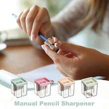 Cartoon Pencil Sharpener, Simple Dual-Hole Pencil Sharpener, Small Portable Pencil Sharpener - Multicolor - View 4
