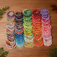 30pcs Bohemian Random Color Elastic String Handmade Beaded Seed Bead Colorful Seed Bead Bracelet Multi-Layer Stackable Combination Set - 30pcs Assorted Colors - View 5