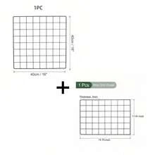 1pc Wire Mesh Panel Decorative Board, Photo Display Rack, Suitable For Home Office, Metal Mesh Photo Wall Display Rack, Multi-Purpose Wall-Mounted, Back To School Bedroom Decor - Multicolor - View 15