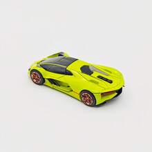 Burago 1:64 比例  Terzo Millennio 綠色合金模型車，含展示盒與底座，創意收藏品，展示飾品或禮物，適合 14 歲以上 - 第三千年綠 - 查看 5
