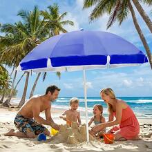 Sombrilla De Playa Jardín De 1.6 m Diámetro Azul Fund Azul - Azul - Ver 8
