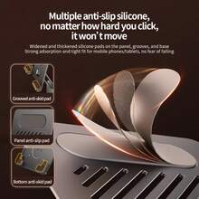 360° Rotating Adjustable Tablet Stand, Foldable Height Adjustable Desktop Phone Holder, Universal Aluminum Stand Compatible With All Phones And Tablets - View 5