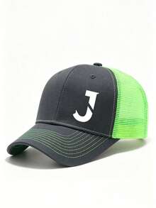 1pc Letter Print Baseball Cap Unisex Fashion Versatile Trucker Hat Baseball Cap Suitable For Daily Wear - Multicolor - View 8