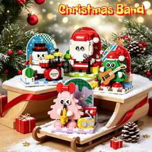 Christmas Band Building Blocks Series, ABS Material, Stage Band Matching, Perfect For Desktop Mini Decor, Gift Recommendation. Girls Gift, Christmas, Halloween, Carnival Party Gift. - Multicolor - View 2