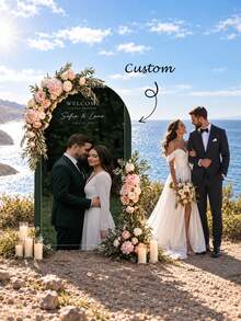 Personalized Elastic Canvas Arch Backdrop Cover - Suitable For Dome Backdrop Frame, Easy To Set Up, Applicable For Birthday, Theme Party, Wedding, Multiple Sizes Available, Festive Atmosphere, Durable Elastic Polyester Material Banner Fabric, No Electricity Required, Party Decoration, Indoor/Outdoor Use, Perfect For Graduation Season, Birthday Party, Wedding Party, Christmas, Halloween, Valentine's Day, Mother's Day, Etc. - Multicolor - View 7