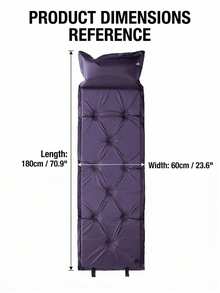 1pc 4-Color Optional Self-Inflating Sleeping Pad, Outdoor Camping Mat, Moisture-Proof Picnic Ground Mat, Inflatable Pad With Integrated Pillow, Storage Bag, Infinite Connectable Multi-Person Bed, ABS Dual-Way Air Valve, Fast Inflation, Lightweight And Portable, Suitable For Camping, Hiking, Travel And More - Multicolor - View 8