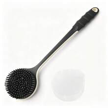 Silicone Exfoliating Massage Bath Brush, Double-Sided Long Handle Shower Brush For Home Bathing And Dead Skin Removal - View 2
