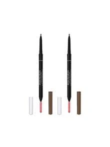 Rimmel [حزمة] قلم تحديد الحواجب برو مايكروديفاينر 002 بني ناعم 0.09 جرام * 2 - 002 بني فاتح - مشاهدة 2
