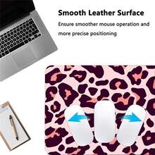 Pink Dark Purple Leopard Print PU Leather Desk Mat, Waterproof Non-Slip Large Extended Mouse Pad, Aesthetic Table Keyboard Protector For Gaming Office Home Desktop Decor - View 6