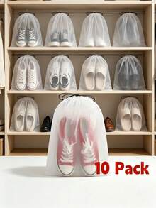 50pcs Waterproof Travel Shoe Bags, Storage Bags, Portable Shoe Bags, Drawstring Shoe Storage Bags, Drawstring Bags, Travel Clothing Storage Bags, Reusable Drawstring Shoe Bags, Suitable For Luggage, Gym, Vacation - Back To School Season - Multicolor - View 2