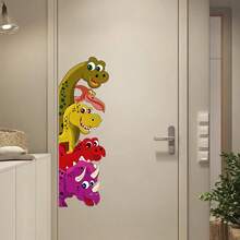 1pc Cartoon Dinosaur Pattern Wall Sticker, Modern PVC Wall Decal For Home,Stickers,Wall Decal, Vinyl Decal For Home Decorations,Spring Decoration Items Refresh Your Home,Rama Decoration Stickers Gifts Birthday Graduation - 1PC - View 1
