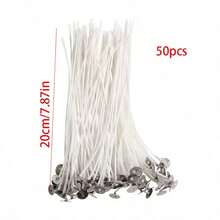 100pcs Pre-Waxed Candle Wicks With Metal Support, Smokeless & Lead-Free, Suitable For Soy Wax, Beeswax & Paraffin Candle DIY Making, Container Candles, Pillar Candles, Votive Candles, Home Decor, Wedding Party, Essential Oil Aromatherapy, Basic Style (Multiple Lengths, High Stability Burning) - Multicolor - View 9