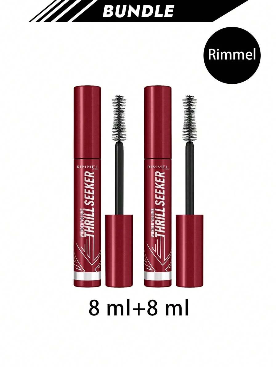 Rimmel [Bundle] Thrill Seeker Extreme Volume Mascara 001 Black 8 Ml X 2 - 001 Black - View 1