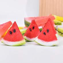 6pcs Artificial Watermelon Slices, Faux Fruit, Realistic Party Home Kitchen Decor, Holiday Wedding Photography Prop Model, Gift For Birthday Graduation - Watermelon Slices - View 10