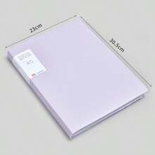 A4 Folder Binder 30 Pages Transparent Insert Pockets Document File Organizer Student Use Study Material Exam Paper Classification Storage Album Cardstock Cover Random Color - Multicolor - View 10