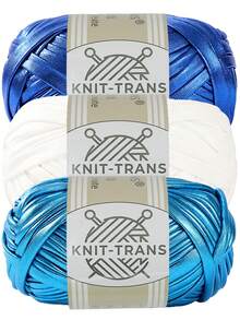 KNIT-TRANS 3pcs 300g Multi-Color Artificial Leather Yarn, Polyester Metallic Crochet And Knitting Yarn, 33m/36yds Per Roll, Suitable For DIY Bags, Blankets, Cushions, Rugs, With Eye-Catching Unique Metallic Tone - Multiple Styles - View 14