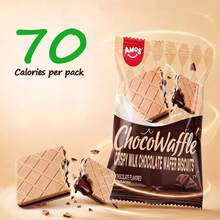 AMOS ChocoWaffle Crispy Layered Cocoa & Milk Chocolate Wafer Biscuits 420g Individually Wrapped - 1 pc - View 4