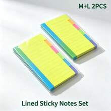 1/2 Pack 60pcs Adhesive Index Dividers With Bright Color Sticky Notes And School Notebook Index Tabs, Loose-Leaf Binder Supplies For Students And Adults - one-size - View 11