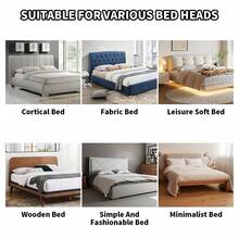 DUJUIKE King Size Velvet Headboard Cover, Elastic Headboard Protector Suitable For King/Double Bed, White Headboard Cover - Black - View 8