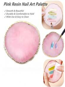 5 Pcs Nail Art Painting Tool Set, Dual End Nail Brushes Mixing Stick Resin Palette Kit - Multicolor - View 8