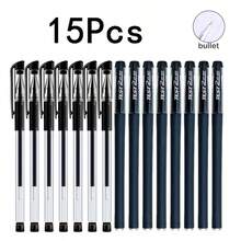 15Pcs 0.5mm Quick-Dry Black Gel Rollerball Pen, Smooth Writing, Ultra-Fast Drying, With Pen Clip, Suitable For Office And Study - Sets - View 8