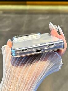 بطانية هاتف جديد لهاتف IPhoneDuo القابل للطي، تصميم شاشة عريضة، رقيق وشفاف، حماية فتحة الكاميرا الكبيرة، مضاد للسقوط من الزوايا الأربع، تبديد حراري جيد، شفاف كريستالي، للجنسين، يوفر حماية كاملة - شفاف - مشاهدة 2