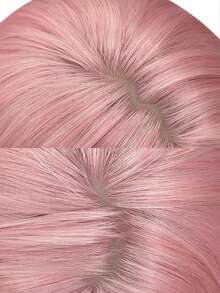 alicegarden 26-Inch Long Synthetic Wig Featuring A Natural Wavy Style In A A Stunning Pink. Designed With Bangs , This False Hairpiece Is Perfect For Ms Daily Party Cosplay Use, Offering A Natural And Natural Durable Wig Gift For Ladies. - Pink - View 6