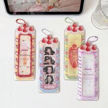 Ins风草莓、蓝莓、芋头蛋糕透明闪光卡套，适用于偶像照片卡、照片展示、包包和钥匙链装饰 - 長方形 - 查看 10