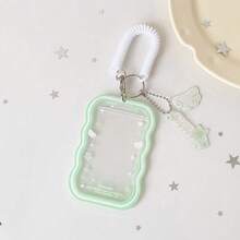 1pc Angel Wings Acrylic 3 Inch Card Holder, Idol Photo Card Display Sleeve For Girls, Student Photo Frame Protector - Rectangle - View 15
