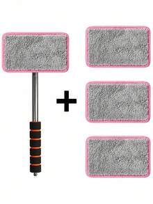 1/3/4pcs Telescopic Car Windshield Cleaning Tool Set, With Metal Rod And Detachable, Washable, Reusable Microfiber Cleaning Pads, Extendable Long Handle Car Glass Cleaning Brush, Suitable For Removing Fog, Dust And Stains On Car Windows, Ideal For Daily Car Maintenance And Seasonal Deep Cleaning - Multicolor - View 25