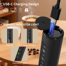 Pengaduk Susu Elektrik Genggam, Pengaduk Susu Elektrik Portabel, Pengaduk Susu Kopi Genggam Kecil, Dapat Diisi Ulang, Mudah Dioperasikan, Dengan Alas Pengisian Daya dan Beberapa Kepala Pengaduk, Mixer Cocok untuk Cokelat Panas, Cappuccino, Latte, Matcha, Hadiah Dapur, Hadiah Natal untuk Pecinta Kopi - MultiWarna - View 8