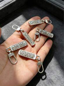 Rhinestone Zipper Pull Repair Kit Suitable For Jackets & Backpacks - Multi-Color Rhinestone Zipper Heads, Application, Instant For Clothing, Jackets, Bags, Zipper Decoration For DIY Sewing - Multicolor - View 3