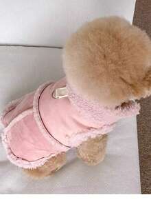 Rompi Hangat Musim Gugur/Dingin, Pakaian Anjing Teddy Puppy Leash untuk Bichon, Pomeranian, dan Kucing Peliharaan Kecil Lainnya - Coklat - View 15