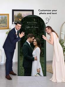 Personalized Elastic Canvas Arch Backdrop Cover - Suitable For Dome Backdrop Frame, Easy To Set Up, Applicable For Birthday, Theme Party, Wedding, Multiple Sizes Available, Festive Atmosphere, Durable Elastic Polyester Material Banner Fabric, No Electricity Required, Party Decoration, Indoor/Outdoor Use, Perfect For Graduation Season, Birthday Party, Wedding Party, Christmas, Halloween, Valentine's Day, Mother's Day, Etc. - Multicolor - View 6